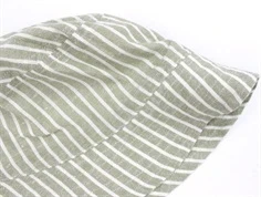 Name It oil green stribet bucket hat solhat